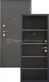 Дверь стальная ОТВАГА (Антик черное серебро/Венге тонкий с молдингом)
